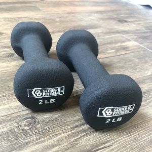 2 Lb Dumbbell Set in Black